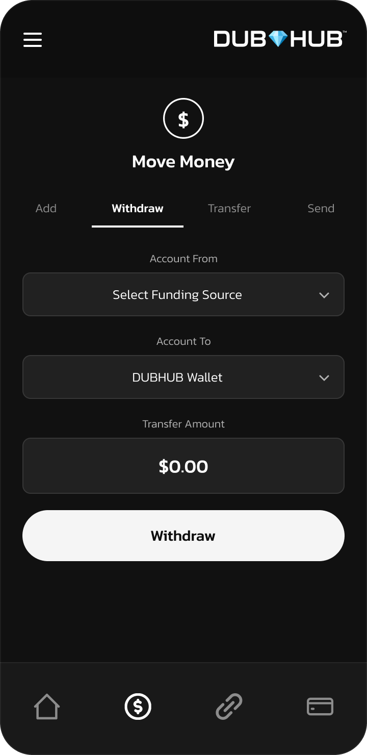 Move Money Withdraw tab active
